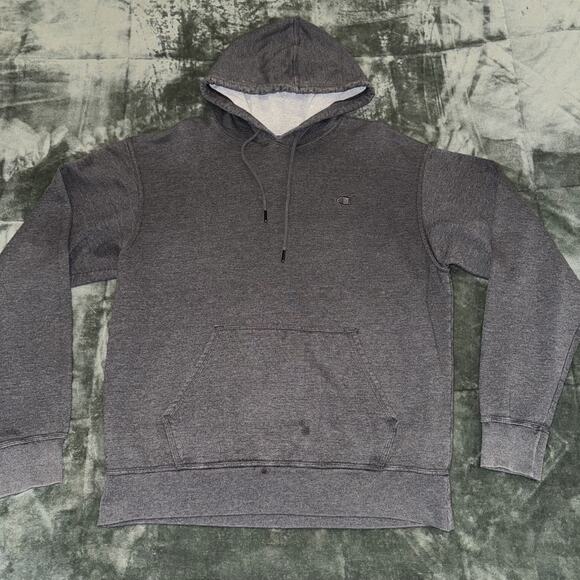 Champion Hoodie Men’s Large Gray Drawstring Kangaroo Pocket Long Sleeve Pullover - Picture 1 of 8